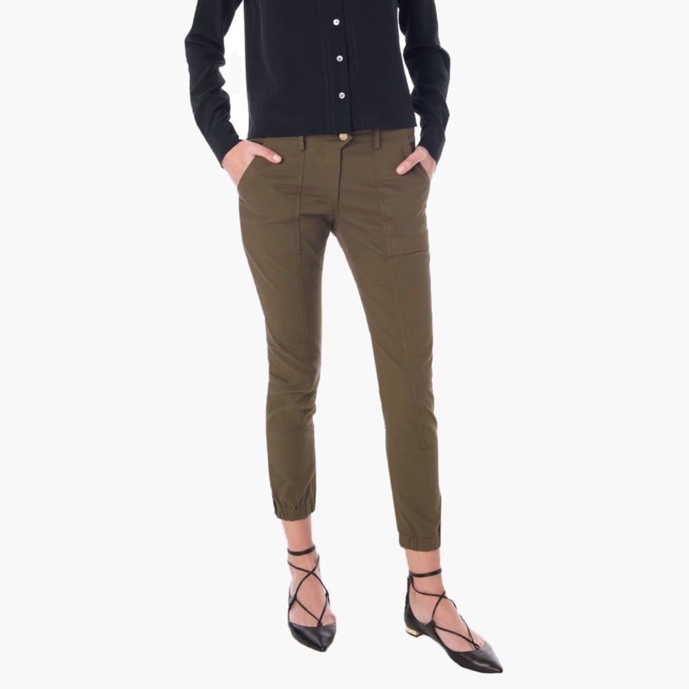 Veronica Beard Field Cargo Pants Green (17)